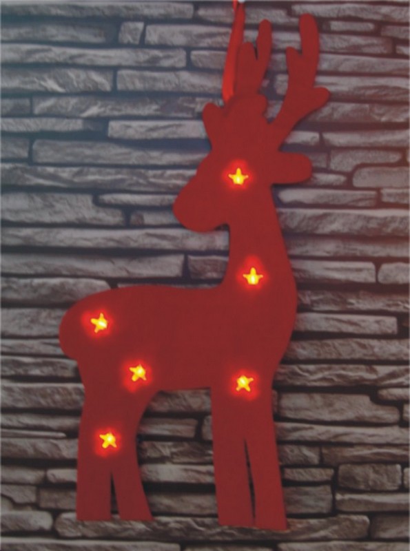 FY-002-B06 Christmas Reindeer VILT tapijt gloeilampenlamp FY-002-B06 goedkope Christmas Reindeer VILT tapijt gloeilampenlamp