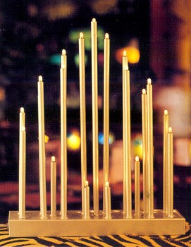 <b>TJ0319 Kerstmiskaars brug lamp lamp</b> TJ0319 goedkope kerst kaars brug lamp lamp - Brug kaars brandt / Metalen buis verlichtingvervaardigd in China