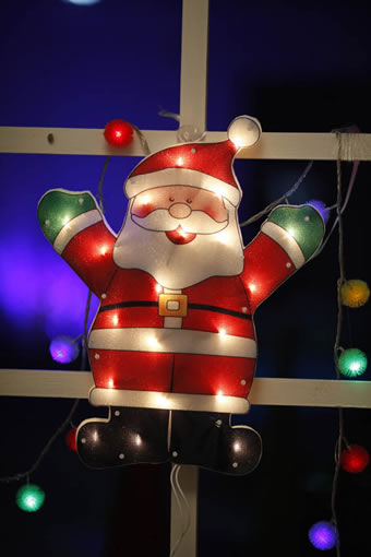 FY-60301 goedkoop kerst kerstman raam gloeilampenlamp