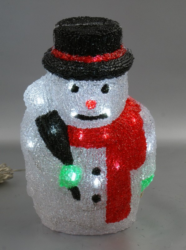  manufactured in China  FY-001-D06 28CM cheap christmas acrylic SNOWMAN light bulb lamp  corporation