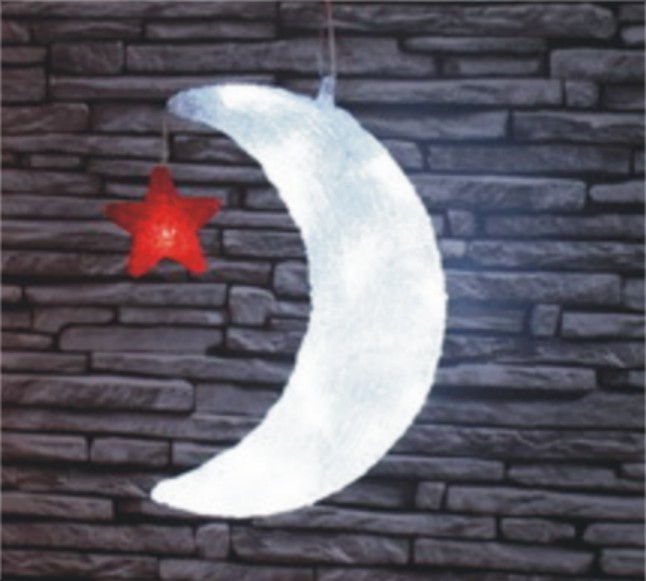  manufactured in China  FY-001-I18 cheap christmas acrylic MOON WITH STAR light bulb lamp  distributor