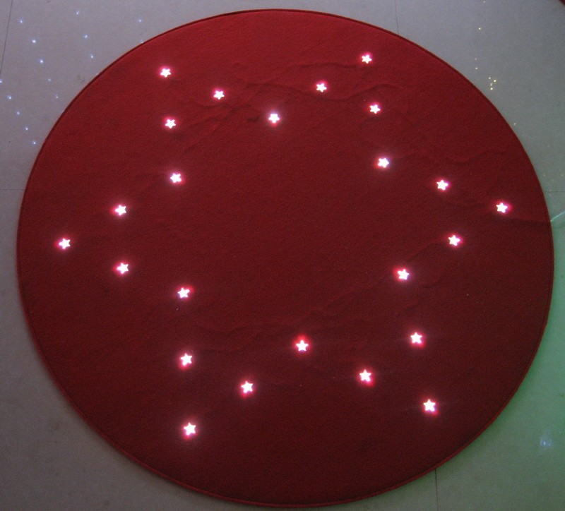 FY-002-A28 Weihnachten Runde  FY-002-A28 billig Weihnachten Runde Fußmatte mit LED Teppich Glühlampelampenadapters - Teppich LichtbereichChina Herstellers
