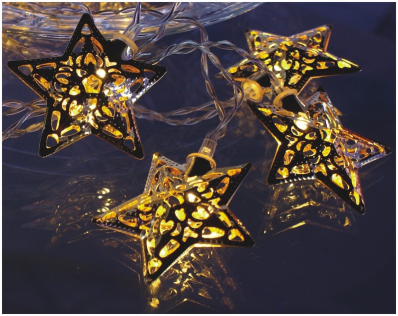 FY-009-F16 LED LIGHT CHAIN WITH STAR DECORATION 