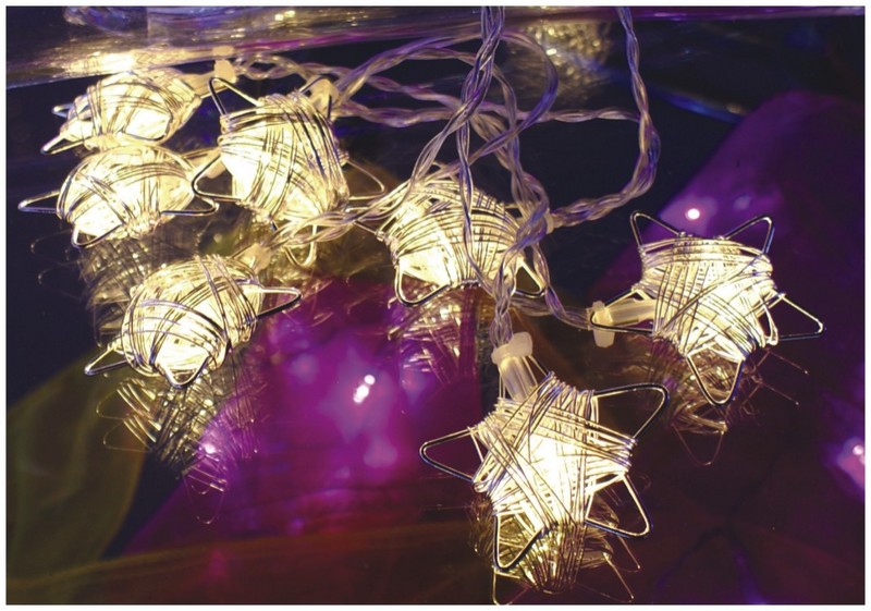  manufacturer In China FY-009-F25 LED LIGHT CHAIN WITH STAR DECORATION  factory