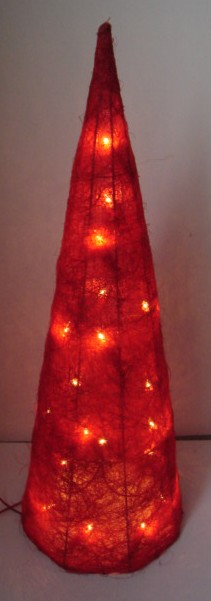  made in china  FY-06-030 cheap christmas red cone rattan light bulb lamp  factory