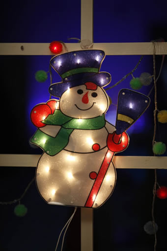 FY-60300 goedkoop kerst sneeuw man venster gloeilampenlamp
