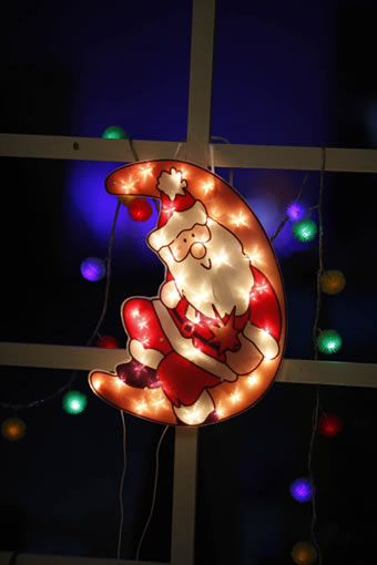 FY-60312 goedkoop kerst kerstman raam gloeilampenlamp