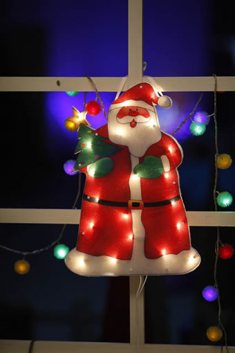 FY-60313 goedkoop kerst kerstman raam gloeilampenlamp