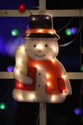 FY-60607 christmas snow man w FY-60607 cheap christmas snow man window light bulb lamp - Window lights manufacturer In China