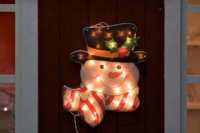 FY-60609 goedkoop kerst sneeuw man venster gloeilampenlamp